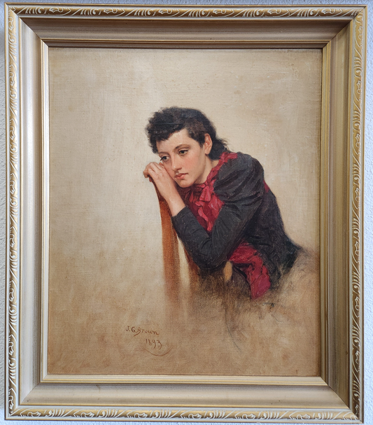 John George Brown, Portrait of Street Youth in a Chair