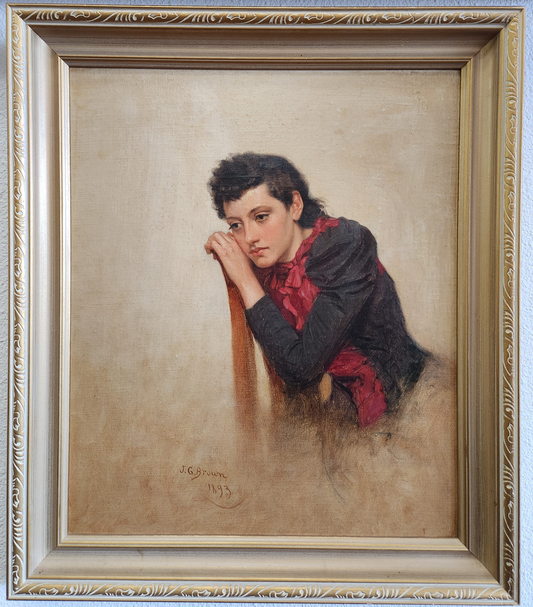 John George Brown, Portrait of Melancholic Youth